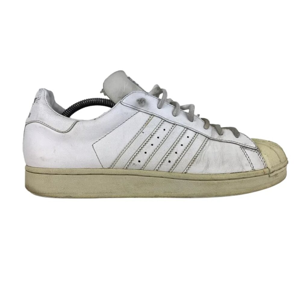 Adidas Mens White La Marque Aux 3 Bandes 678208 Lace Up Sneaker Shoes Size 10.5